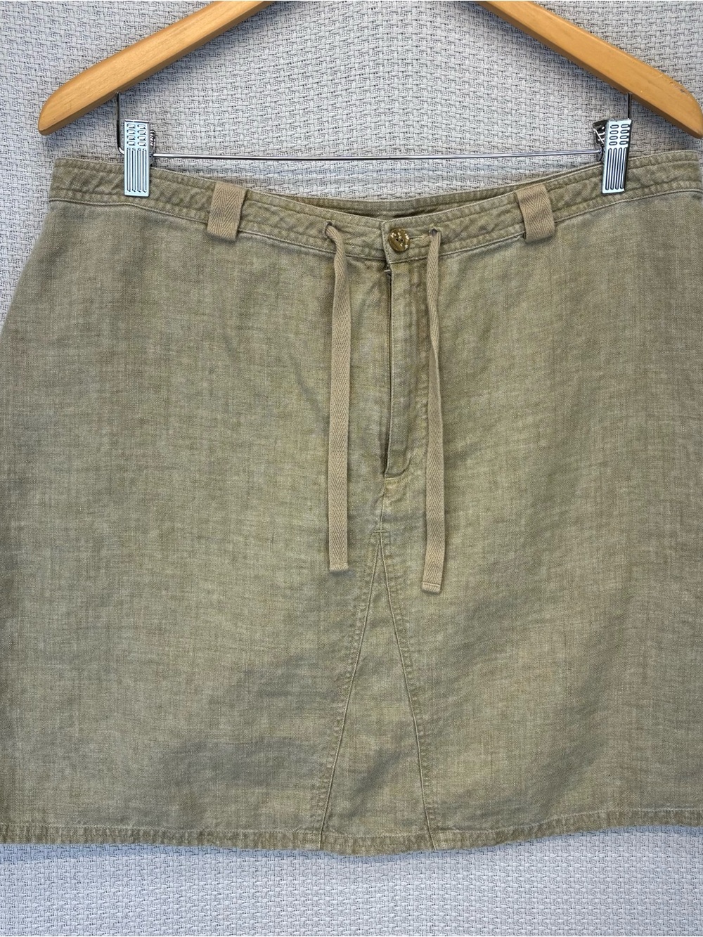 J. Jill 100% Linen Skirt Women’s Plus 18 Beige Khaki Casual Summer Minimalist